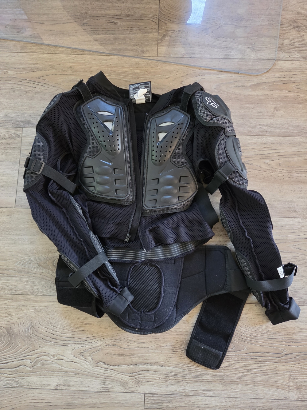 Fox Titan Racing Black Protective Motorcycle   Armor Protection Jacket